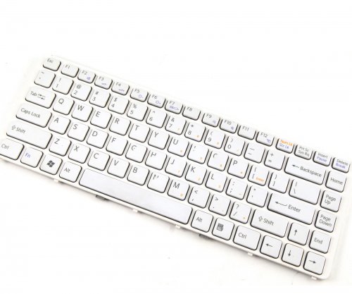 White Laptop Keyboard for Sony Vaio VGN-NW270F - Click Image to Close