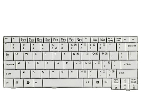 White Laptop Keyboard for Acer Aspire one D150 D250 - Click Image to Close