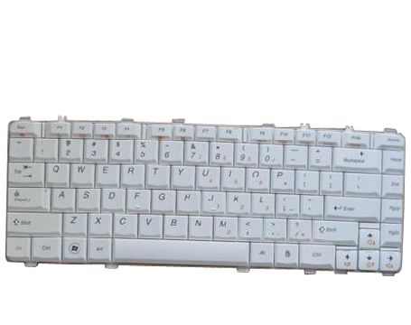 White Laptop Keyboard for IBM-Lenovo Ideapad Y450 Y550 Y550P - Click Image to Close