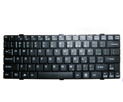 Black Laptop US Keyboard for Fujitsu LifeBook B3010D B3020D - Click Image to Close